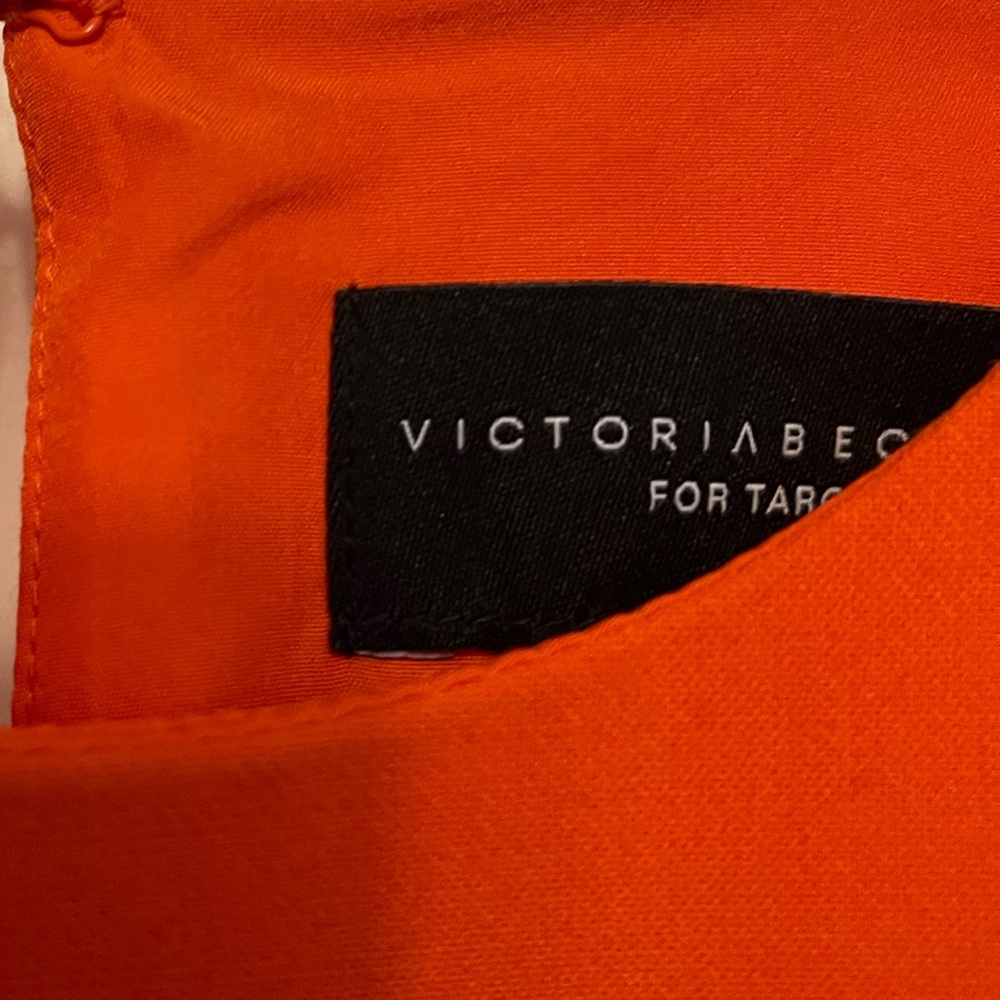 NWT Victoria Beckham for Target Orange Blouse with White Scallop Trim-MEDIUM